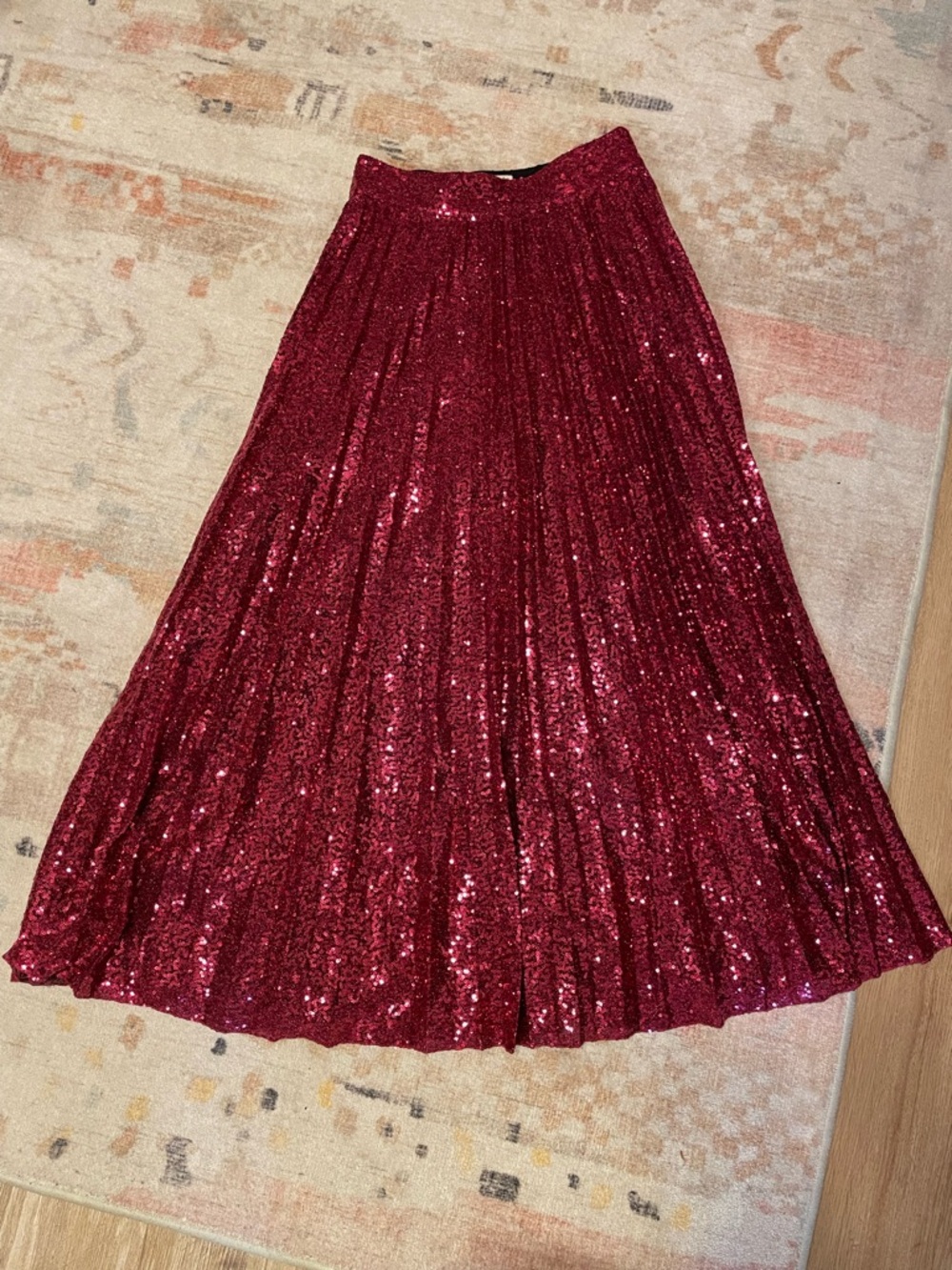Sezane Dilo Skirt Fuchsia Sequins - Size 4